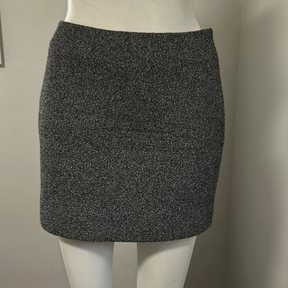 T BY ALEXANDER WANG Mini Skirt in Heather Gray with Hot Pink Mesh Lining